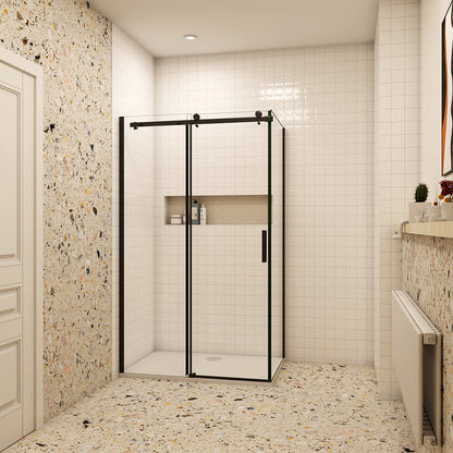 1200x800 H 2000 mm Schiebetür mit Seitenwand Duschtasse für badezimmer