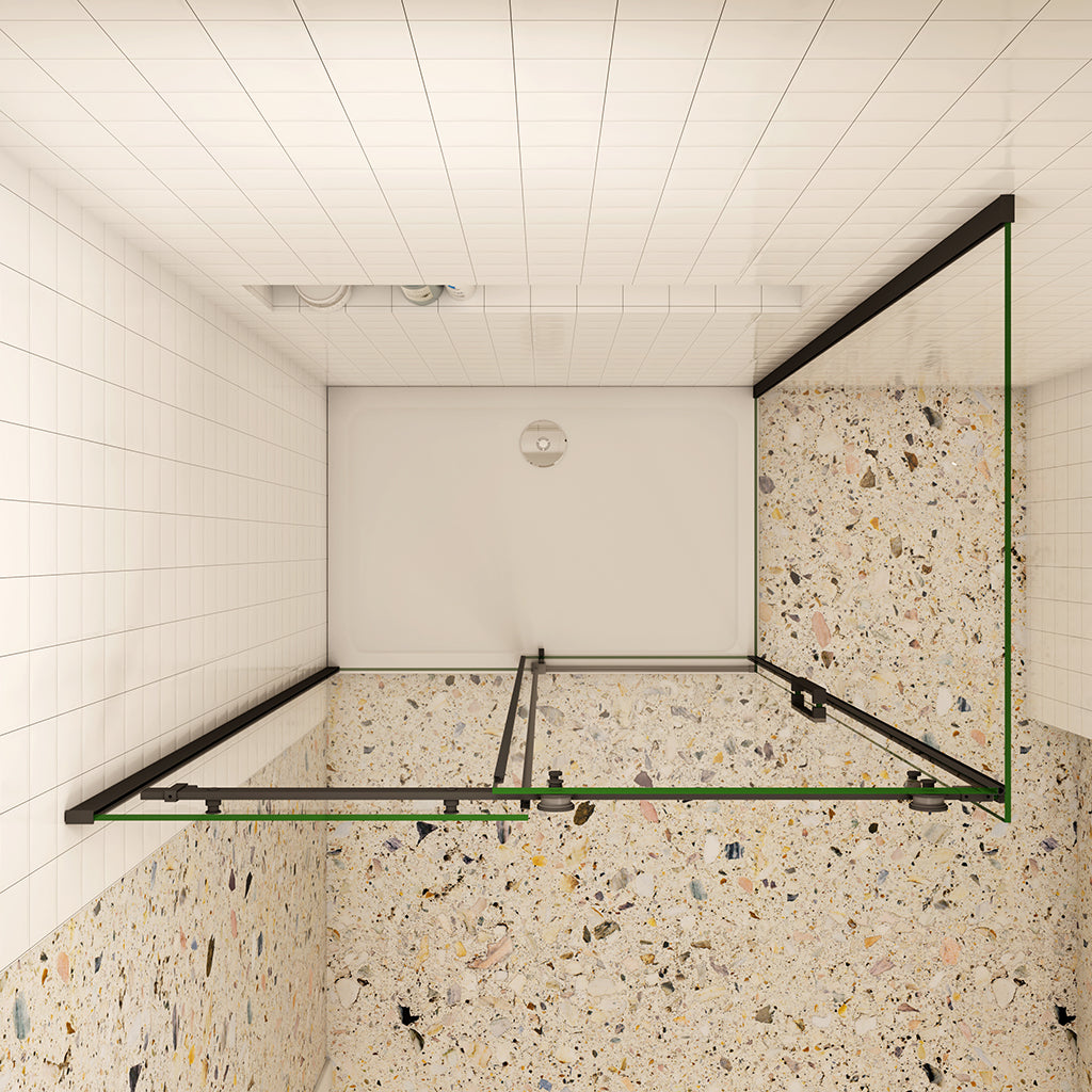 1200x900 H 2000 mm Schiebetür mit Seitenwand Duschtasse für badezimmer