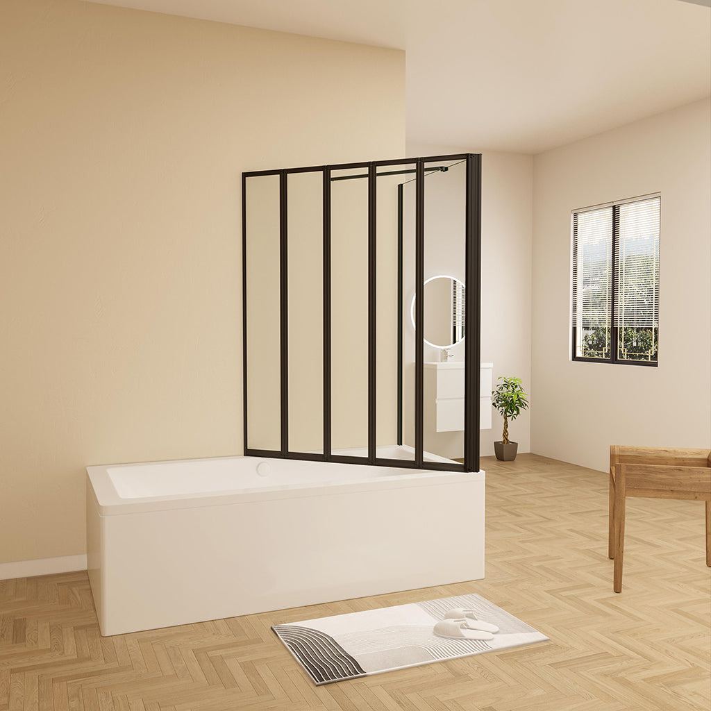 120x80 H 140 cm Duschabtrennung Badewannenaufsatz Seitenwand dusche