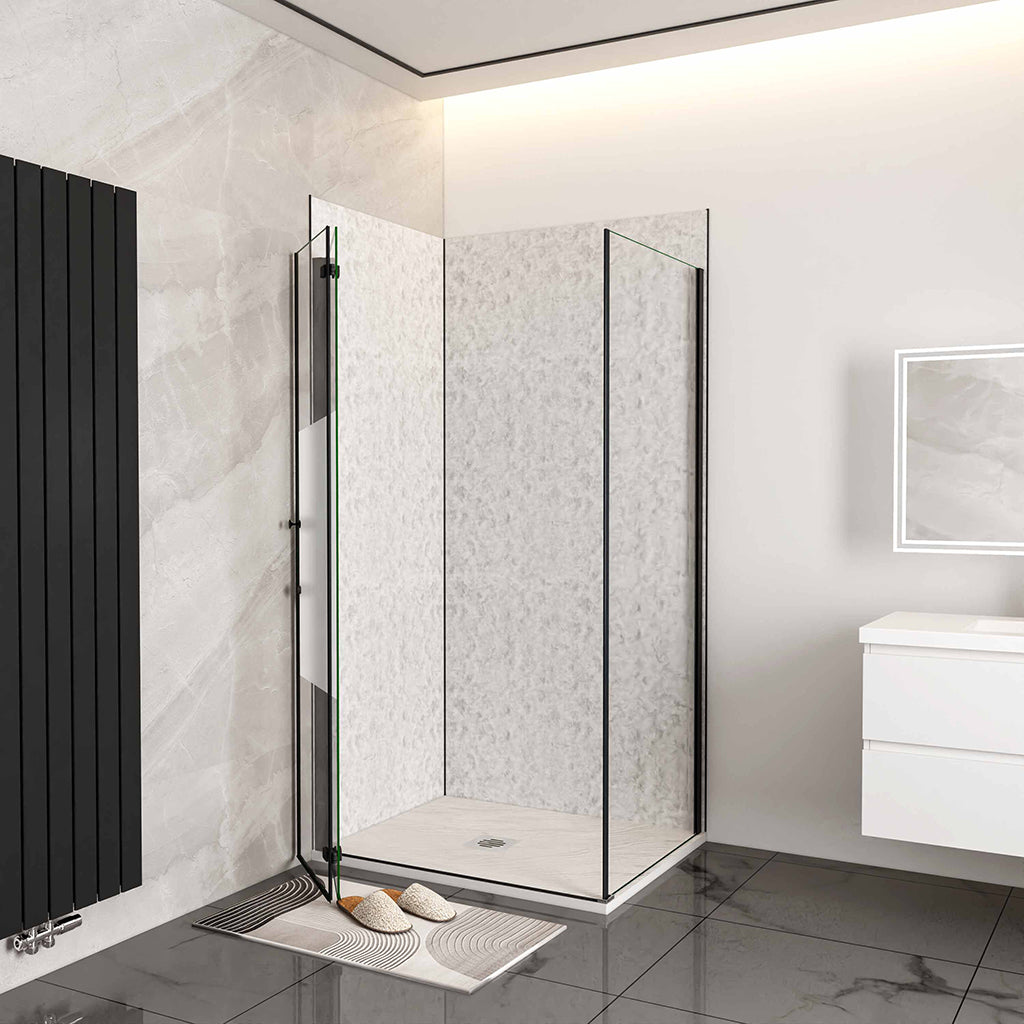 120x80 H.195 cm Falttür Schutzfolie mit Seitenwand für badezimmer