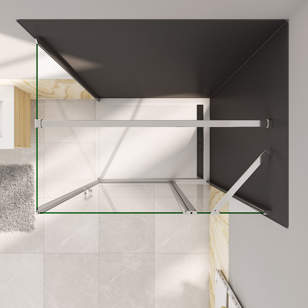 120x90 H.195 cm Drehtür mit Seitenwand badezimmer ideen