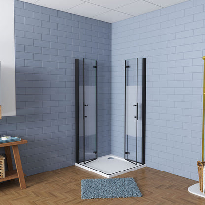 120x90 H.195 cm Falttür Schutzfolie Eckeinstieg Duschtasse für badezimmer