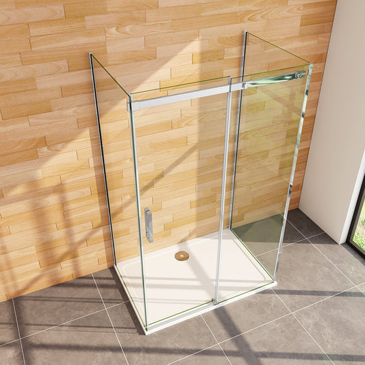 120x90 H.195 cm Schiebetür U Form für badezimmer
