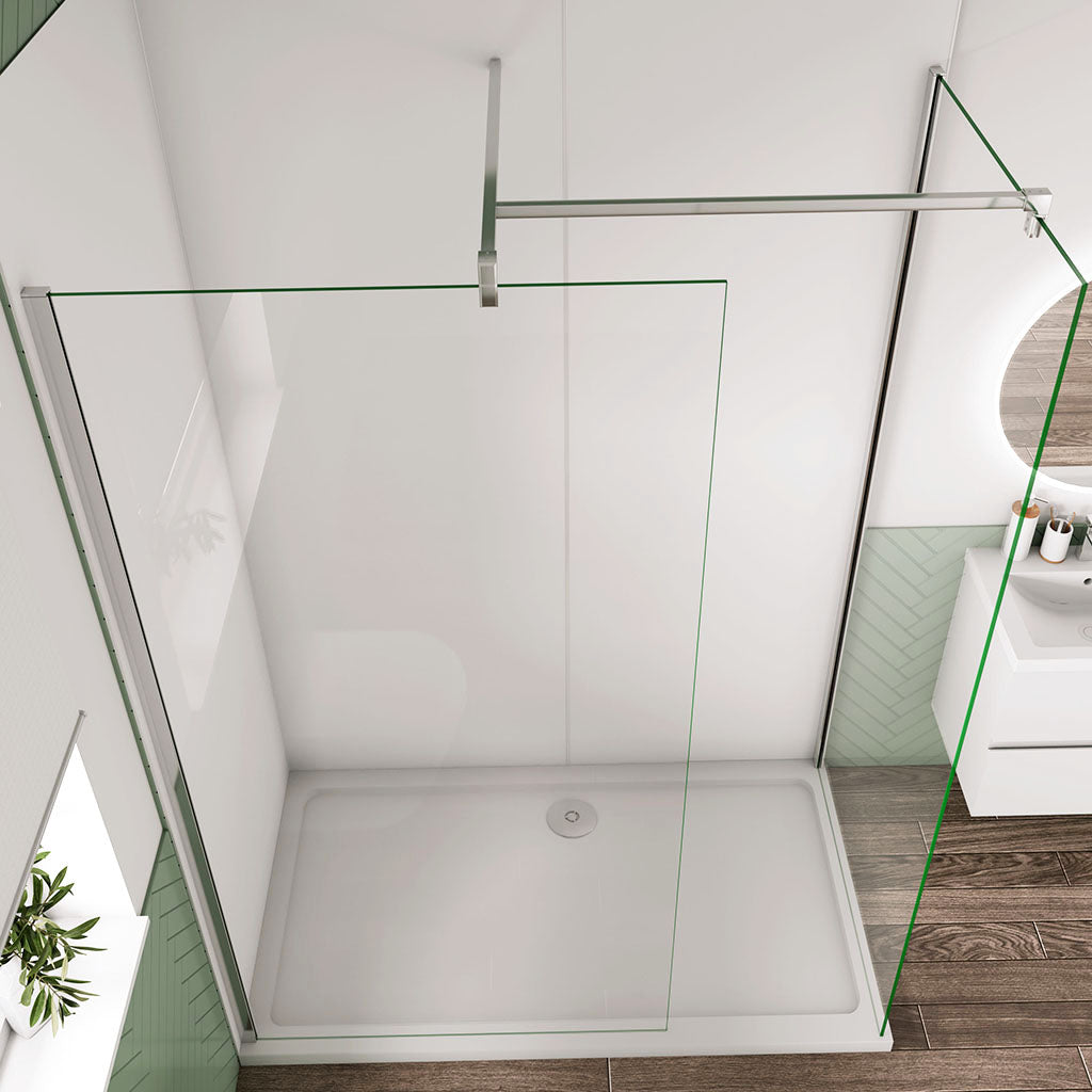 130+80 H.200 cm Walk In als Eckdusche mit Stabilisationsstange 90cm badezimmer ideen