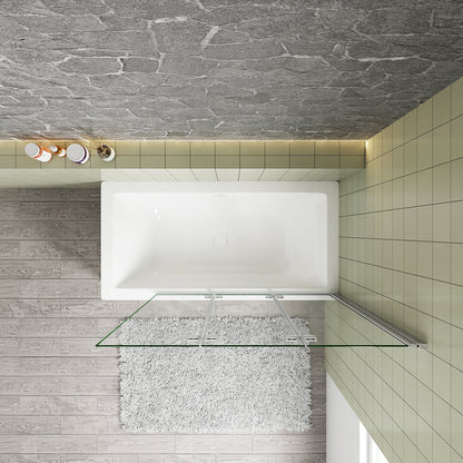 130 H 140 cm Glasdusche Badewannenaufsatz für badezimmer