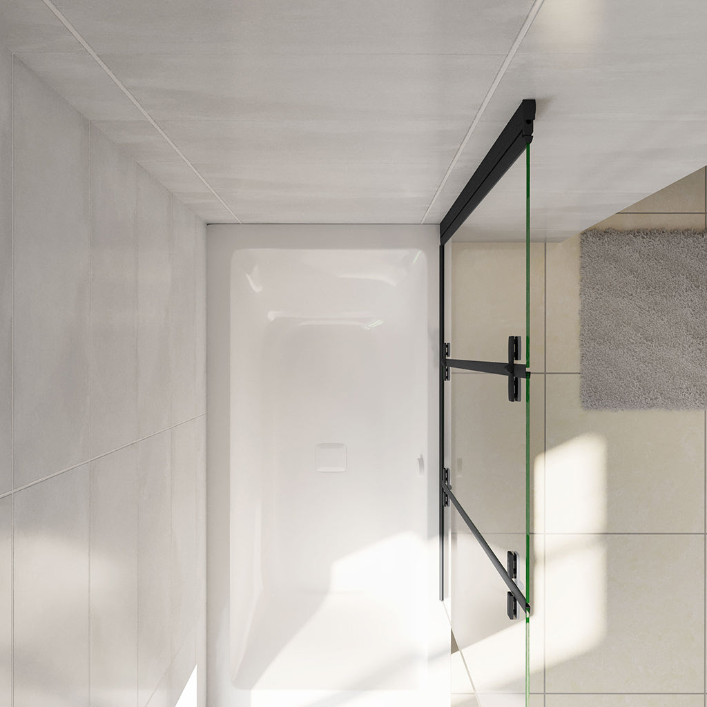 130 H 140 cm Glasduschwand Badewannenaufsätz für badezimmer