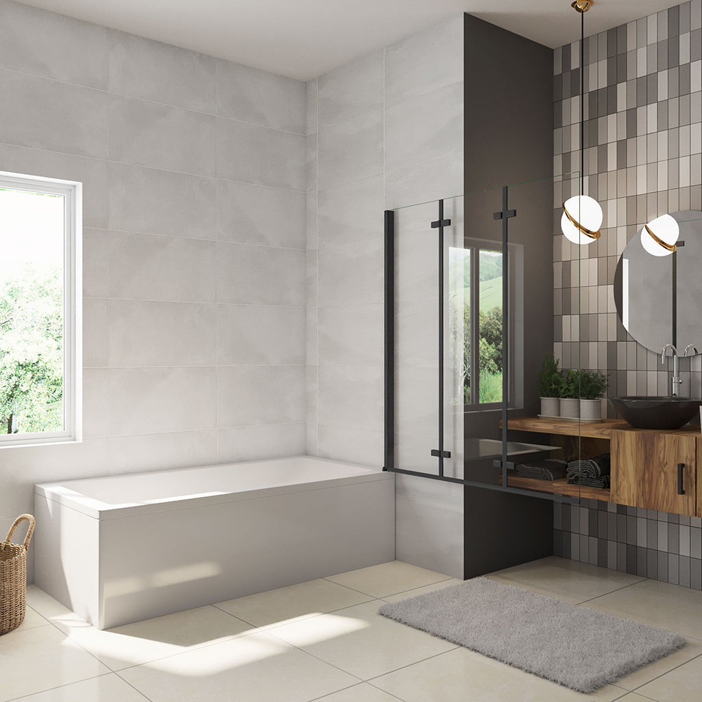 1300 H 1400 mm GlasDuschwänd Badewannenaufsätz für badezimmer