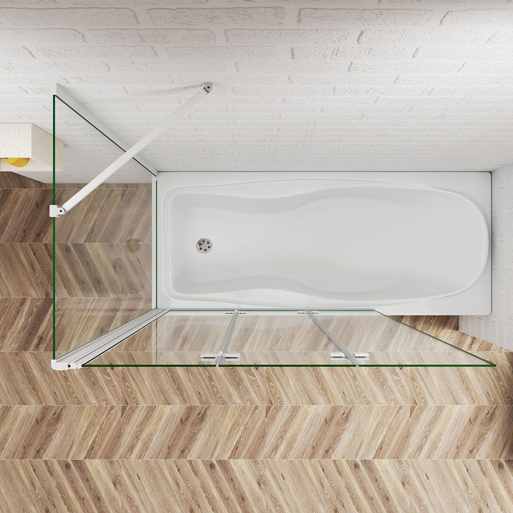 1300x700 H 1400 mm Duschabtrennung Badewannenaufsätz Seitenwand badezimmer ideen