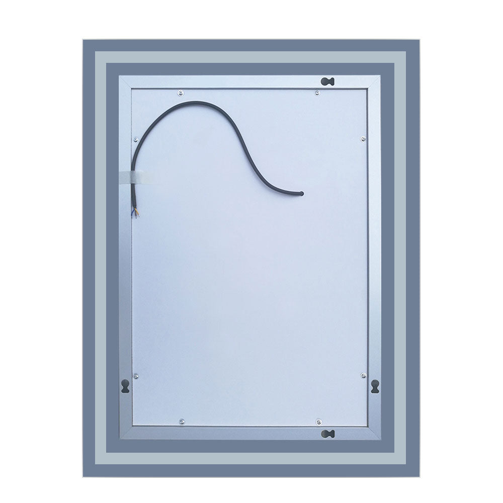 LED Spiegel 80x60 cm Wandschalter BESCHLAGFREI Spiegel mit Beleuchtung  Lichtspiegel Wandspiegel