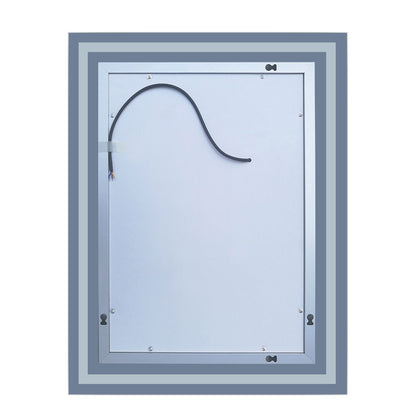 LED Spiegel 80x60 cm Wandschalter BESCHLAGFREI Spiegel mit Beleuchtung  Lichtspiegel Wandspiegel
