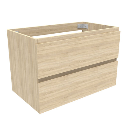 Waschtisch mit Unterschrank 80 cm Badmöbel Set Waschbecken mit Unterschrank Eiche Matt Softclose