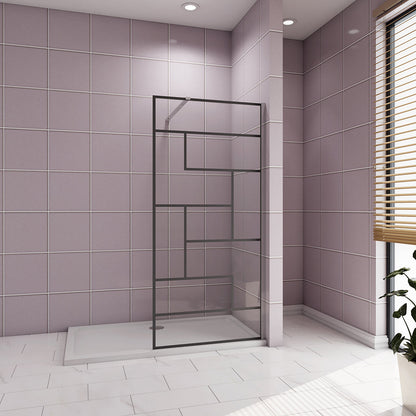 140 H.200 cm Glasdusche Walk in Duschwänd mit Stabilisationsstange 90cm badezimmer ideen