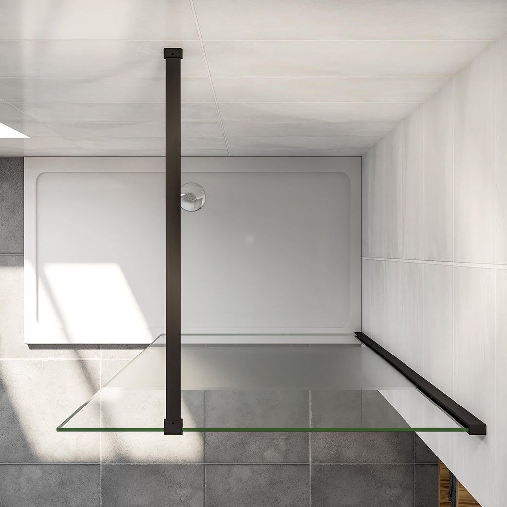140 H.200 cm Walk in Duschwänd mit Stabilisationsstange 140cm WFAP 130B GR1 für badezimmer
