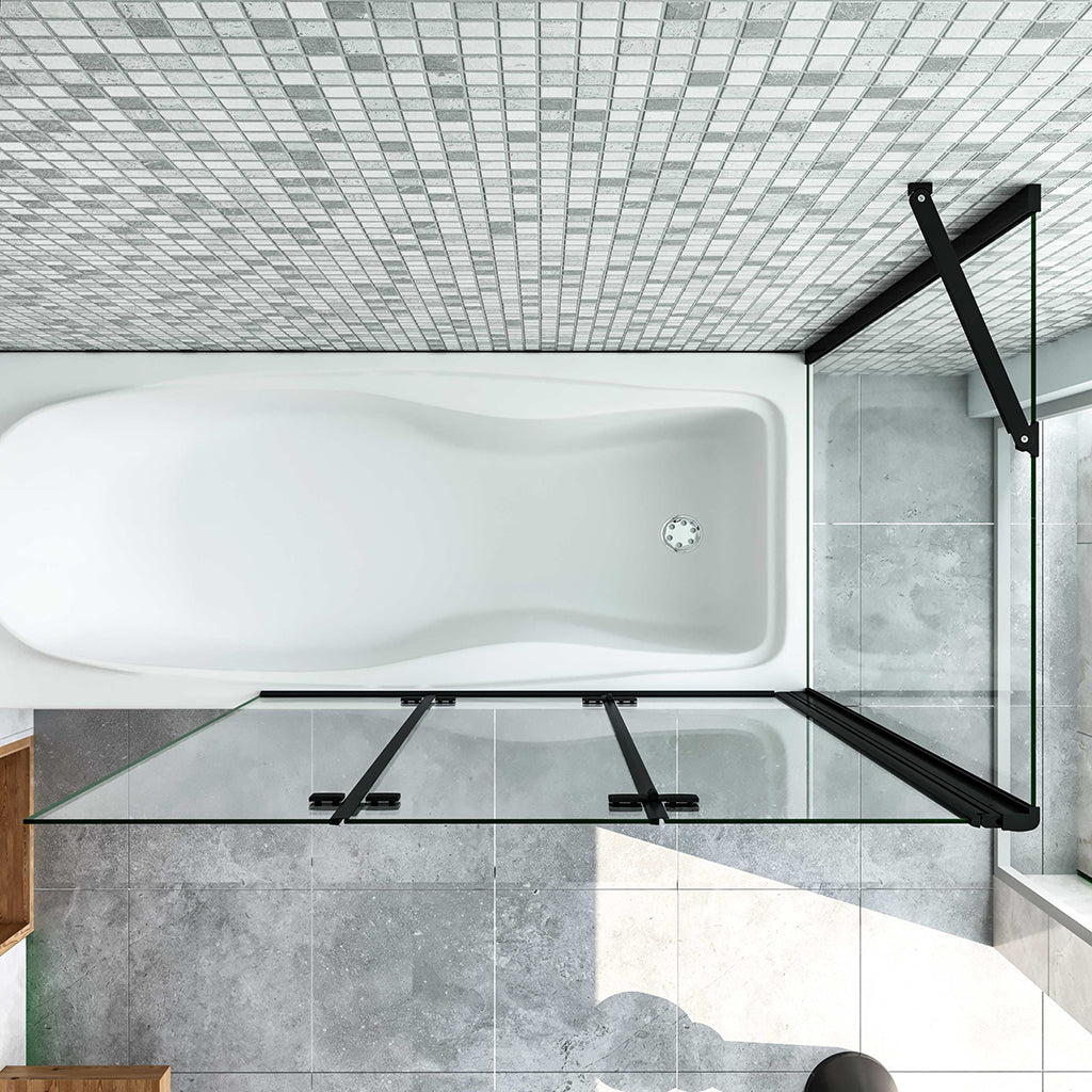 140 Höhe Duschabtrennung Badewannenaufsatz 130 Seitenwand 80 cm dusche für badezimmer
