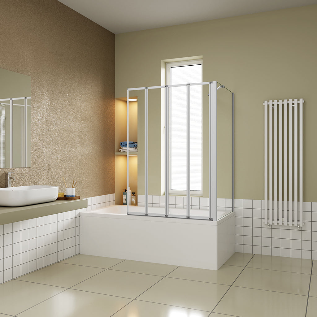 140 Höhe Duschabtrennung Badewannenaufsätz badewannen Duschwänd 120 Seitenwand 75 cm badezimmer ideen