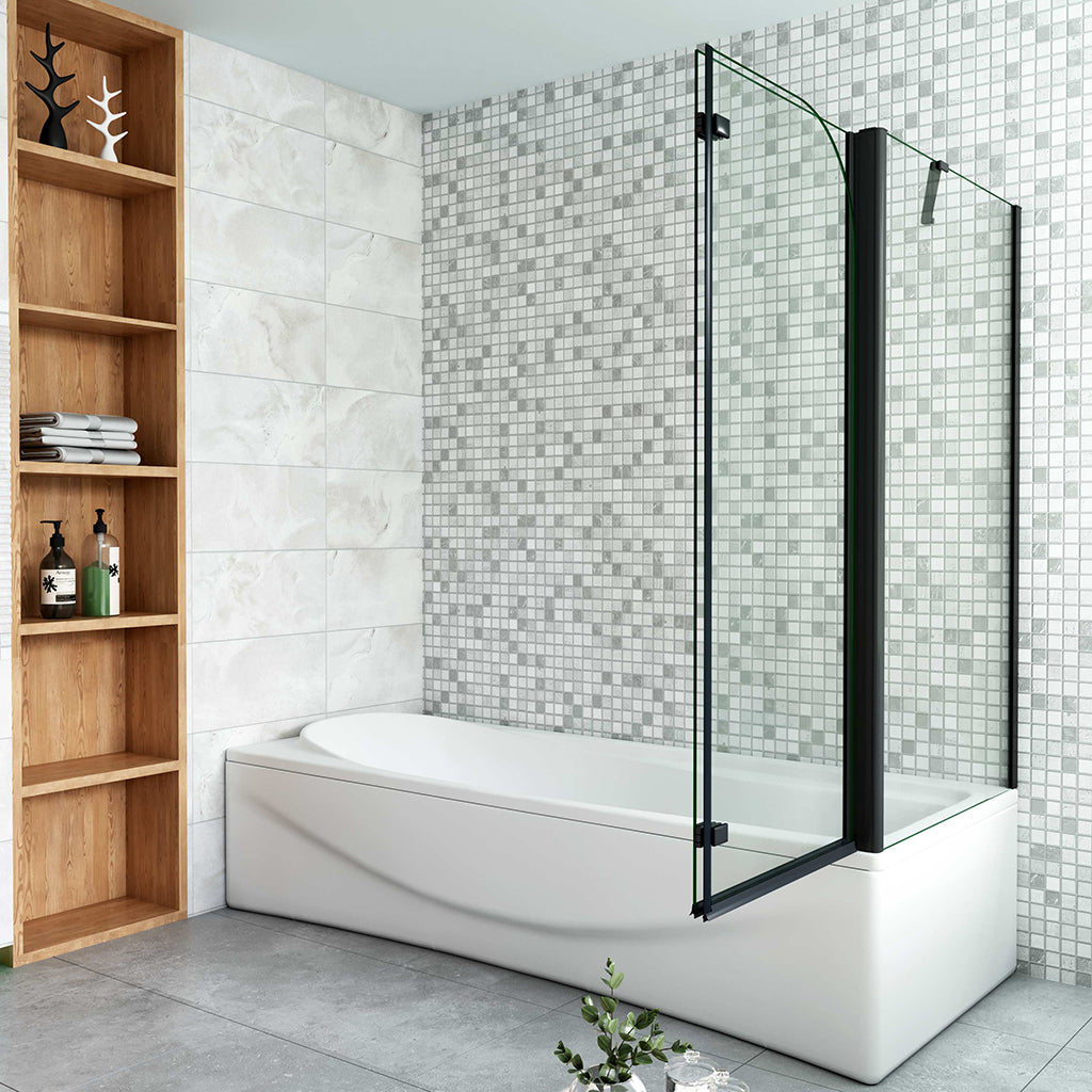 140 Höhe Glasdusche Duschabtrennung Badewannenaufsätz 90 Seitenwand 70 cm