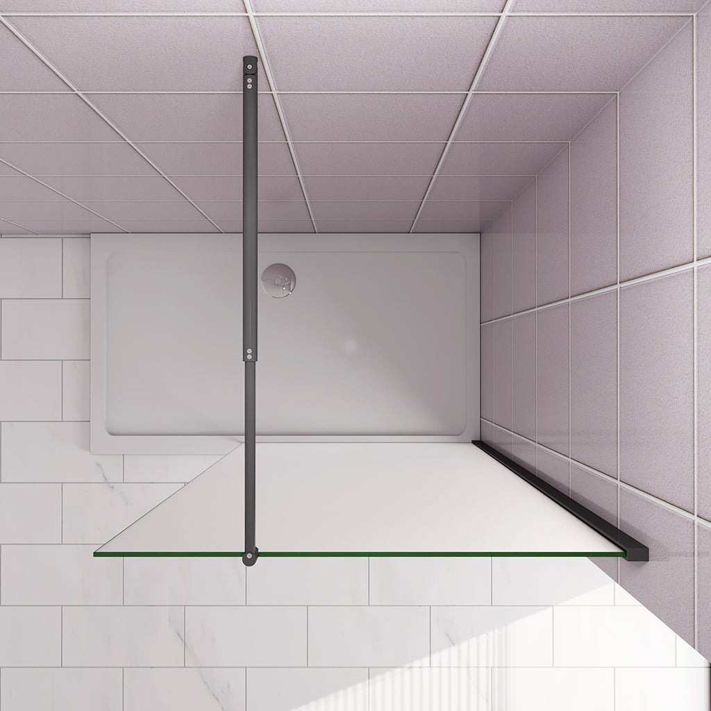 1400 H.2000 mm 10mm Walk in Duschwand mit Stabilisationsstange 700-1200mm