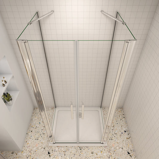 1400x700 H.1950 mm zweitürig U Form Dusche Duschtasse Ablaufgarnitur für badezimmer