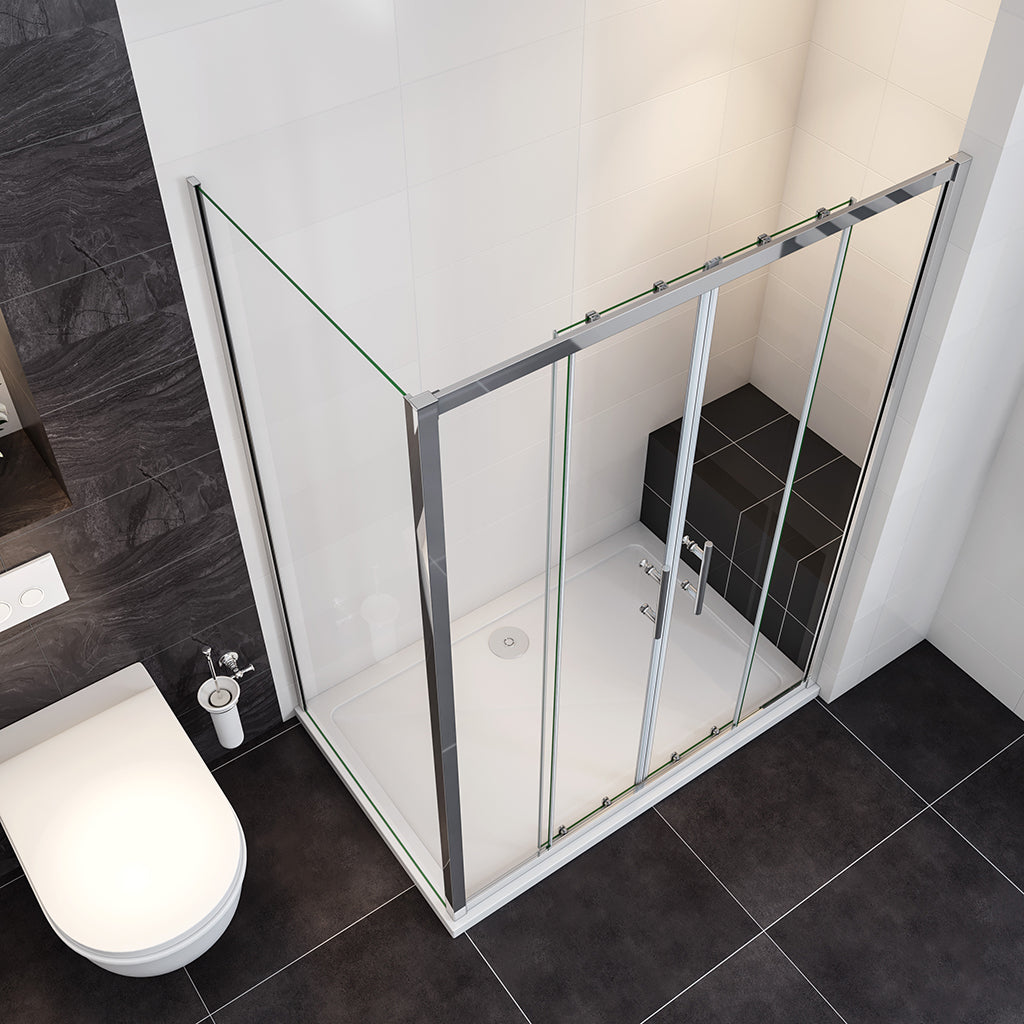 1400x760 H.1900 mm Schiebetür mit Seitenwand Duschtasse für badezimmer