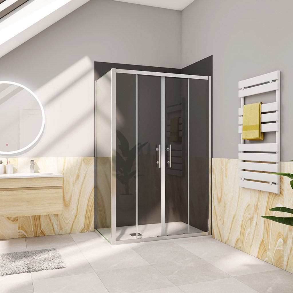 1400x760 H.1900 mm Schiebetür mit Seitenwand für badezimmer