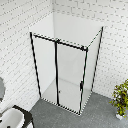 1400x800 H 2000 mm Schiebetür mit Seitenwand Wandverkleidung badezimmer ideen