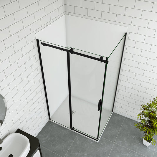 1400x900 H 2000 mm Schiebetür mit Seitenwand für badezimmer