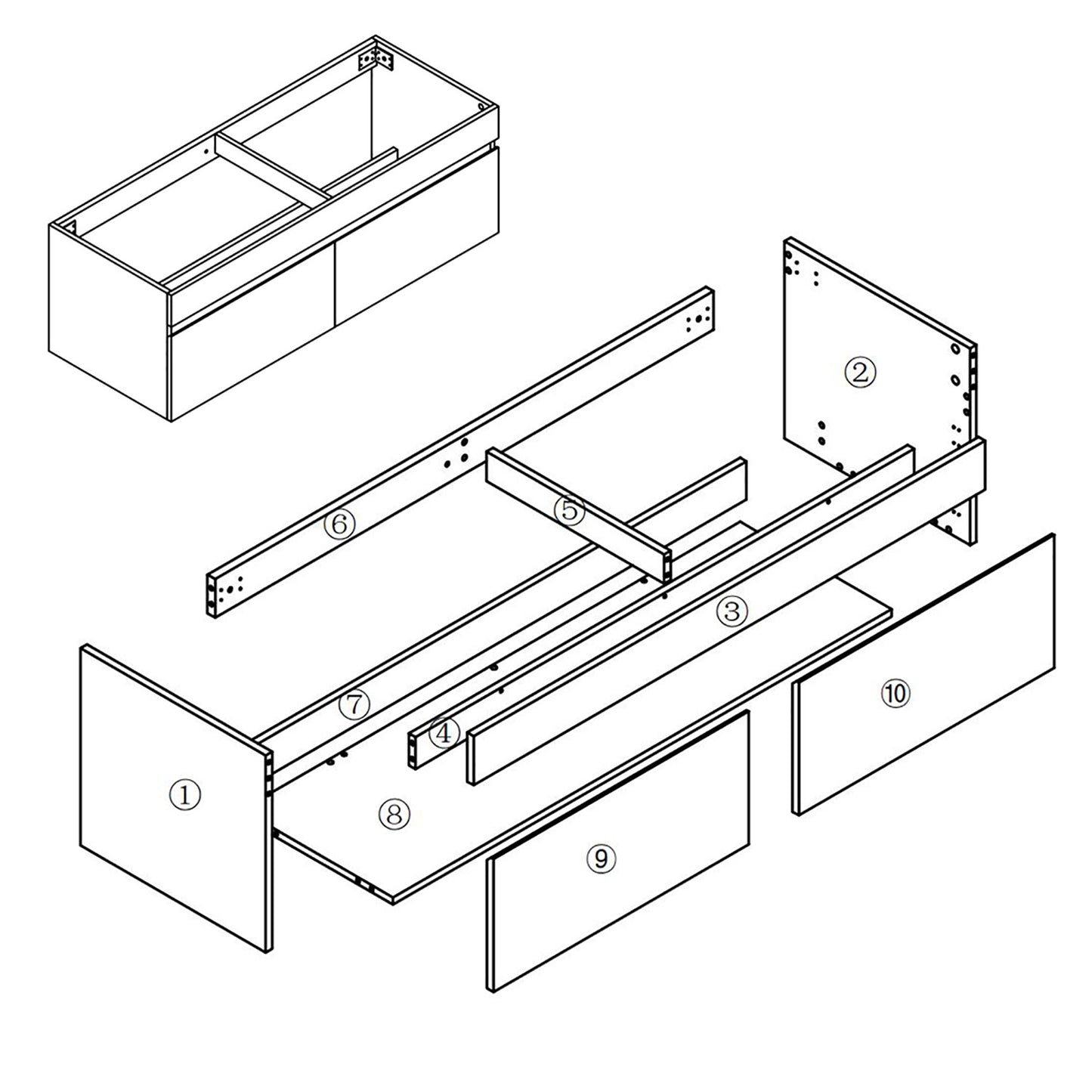 Badezimmer Badmöbel 120cm Mineralguss Waschtisch mit Unterschrank Hängeschrank Dunkelgrau Matt Badezimmerschränke Badschrank mit 2 Soft-Close Türen