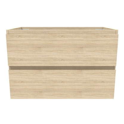 Waschtisch mit Unterschrank 80 cm Badmöbel Set Waschbecken mit Unterschrank Eiche Matt Softclose