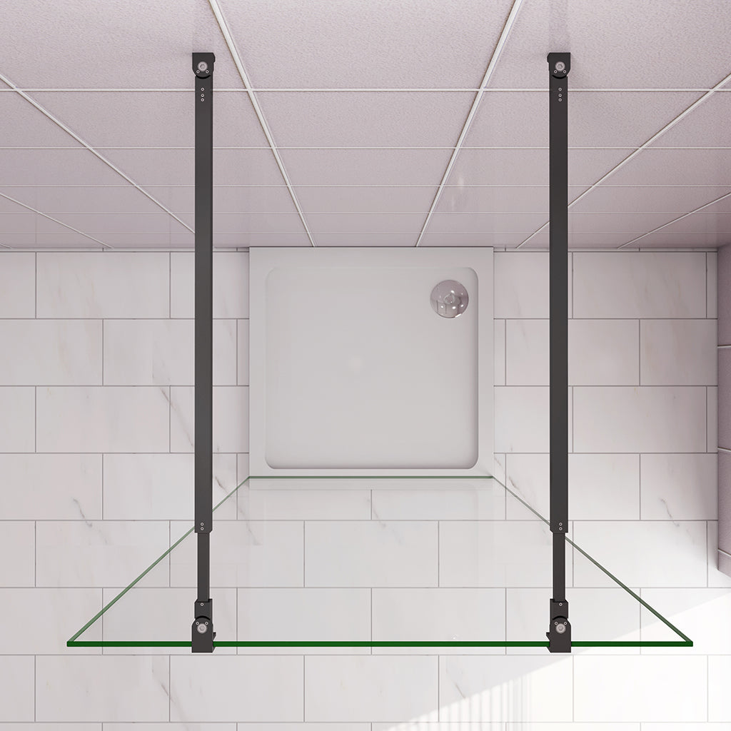 157.7 H.200 cm 10cm Walk in Duschwand mit 2xStabilisationsstange 73-120cm badezimmer ideen