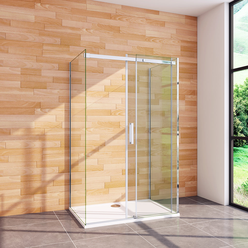 160x90 H.195 cm Schiebetür U Form für badezimmer