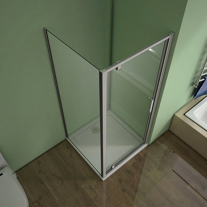 1850 Höhe Drehtür grauweiss 760 mit Seitenwand 900 mm Duschtasse für badezimmer