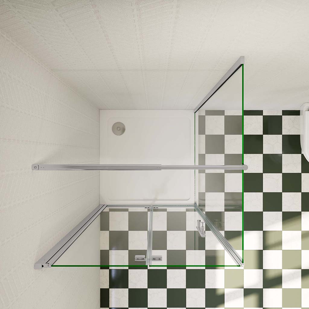 1850 Höhe Glasdusche Falttür 700 mit Seitenwand 800 mm für badezimmer