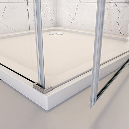 1850 Höhe Glasduschwand Drehtür 800 mit Seitenwand 700 mm Duschtasse