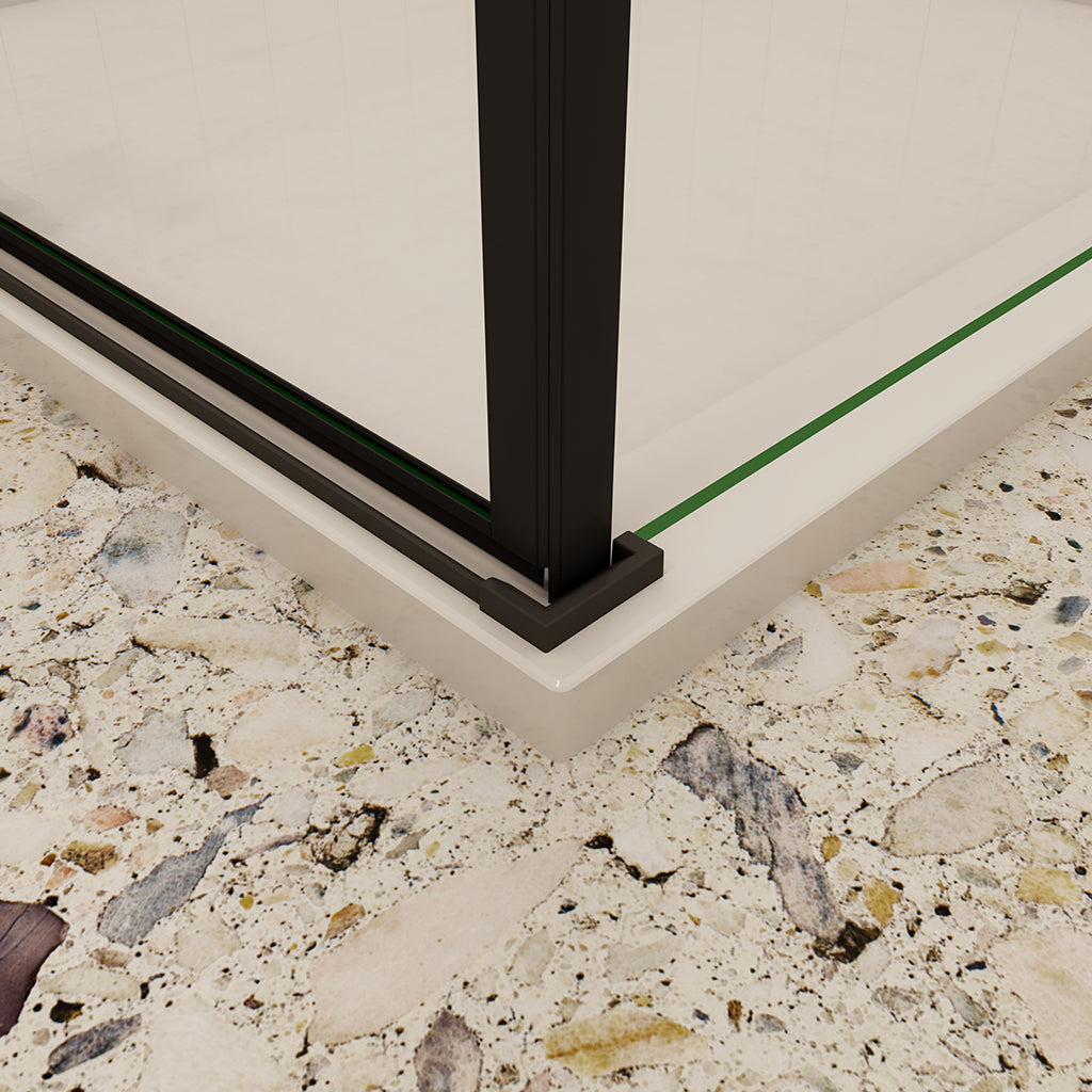 195 Höhe Falttür Schutzfolie 76 mit Seitenwand 76 cm Duschwanne