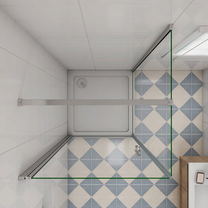 195 Höhe Glasdusche Drehtür 100 mit Seitenwand 80 cm Duschtasse Ablaufgarnitur