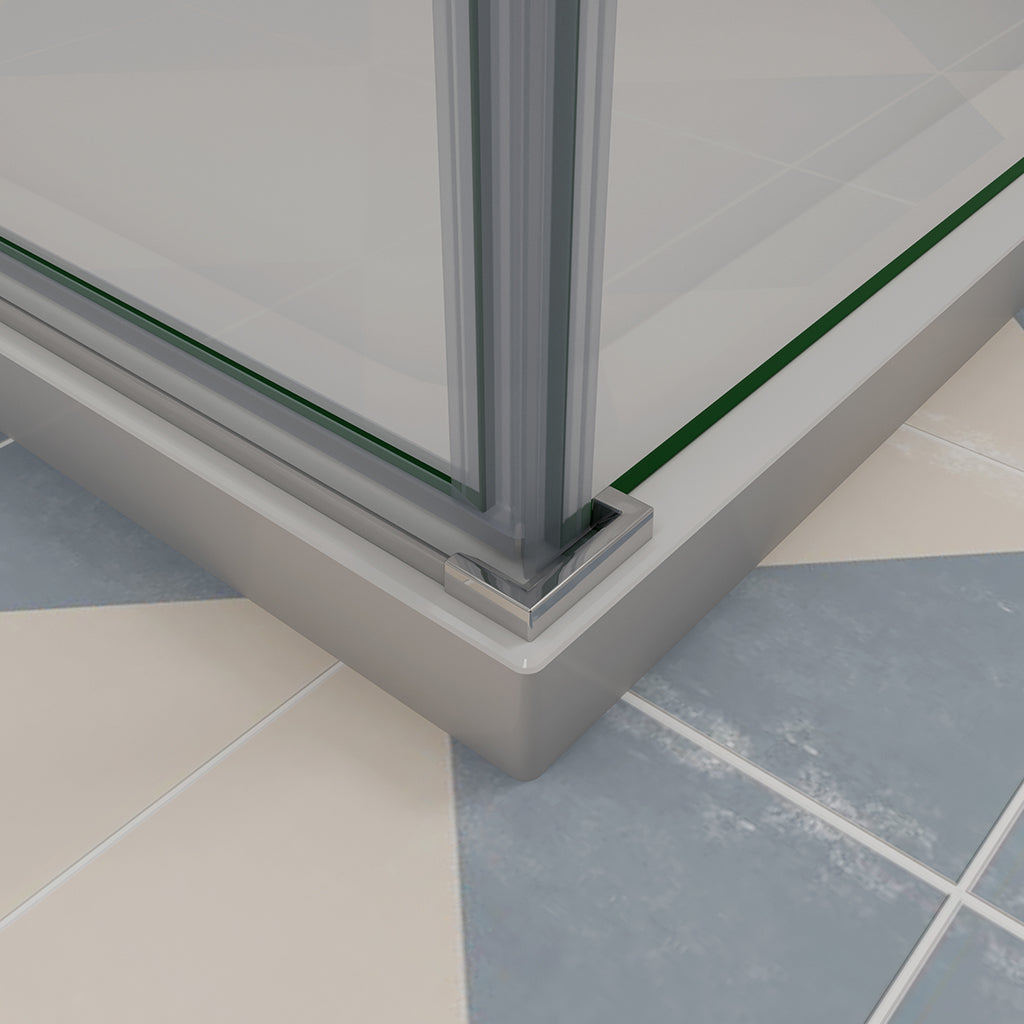 195 Höhe Glasdusche Drehtür mit seitenwand 100x80 cm für badezimmer