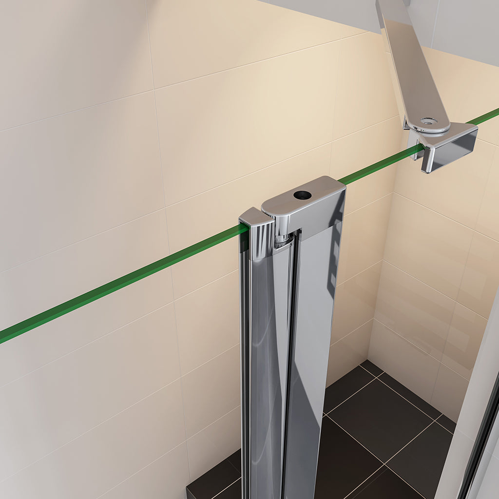 195 Höhe Glasduschwand Drehtür 80 mit Seitenwand 70 cm Duschwanne