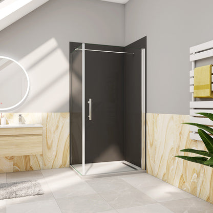195 Höhe Glasduschwand Drehtür 90 mit Seitenwand 70 cm badezimmer ideen