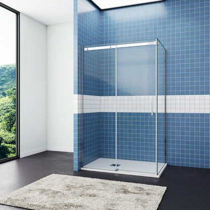 195 Höhe Schiebetür 100 mit Seitenwand 90 cm Duschtasse Ablaufgarnitur dusche badezimmer ideen