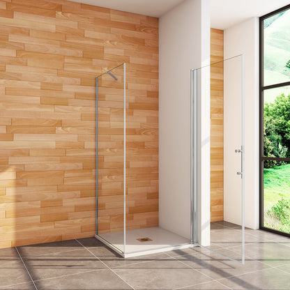 197 Höhe Drehtür 100 mit Seitenwand 76 cm für badezimmer