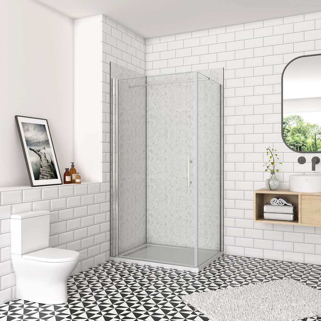 197 Höhe Drehtür 100 mit Seitenwand 80 cm Wandverkleidung badezimmer ideen