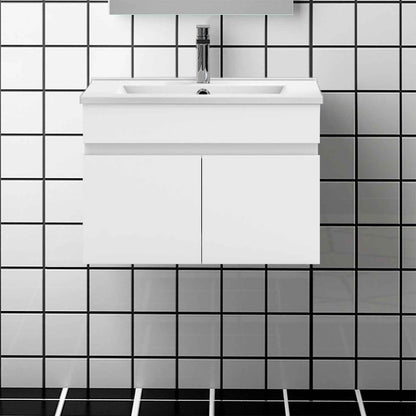 Badmöbel Set 60 cm Weiß Waschbecken mit Unterschrank Soft-Close