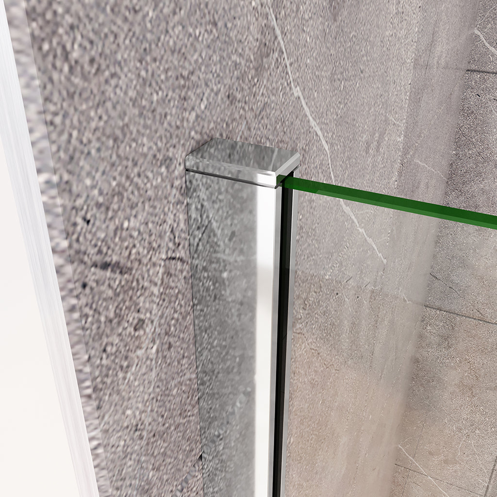 Duschtrennwand 10 Mm ESG-Sicherheitsglas – 50 X 200 Cm, Mit Aluminium-Profil