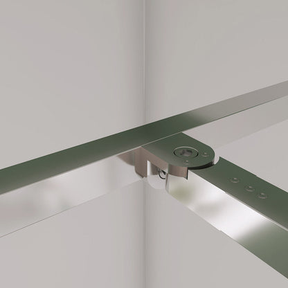 1cm glas Walk In als Eckdusche 100+40 mit Stabilisationsstange 73-120cm für badezimmer