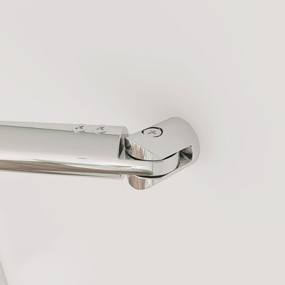 1cm glas Walk In als Eckdusche 120+100 mit Stabilisationsstange 70-120cm für badezimmer