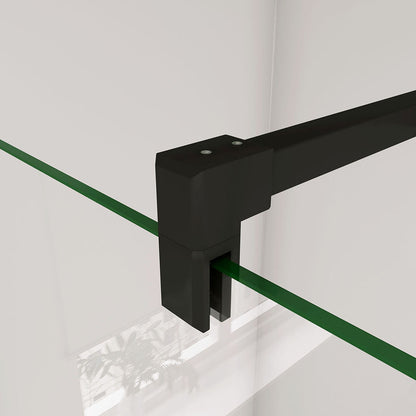 1cm glas Walk In als Eckdusche 120+40 mit Stabilisationsstange 140cm