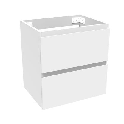 Badezimmermöbel 50cm Keramik Waschtisch mit Unterschrank Badmöbel set Badezimmerschränke mit 2 Soft-Close Schubladen Weiß Matt