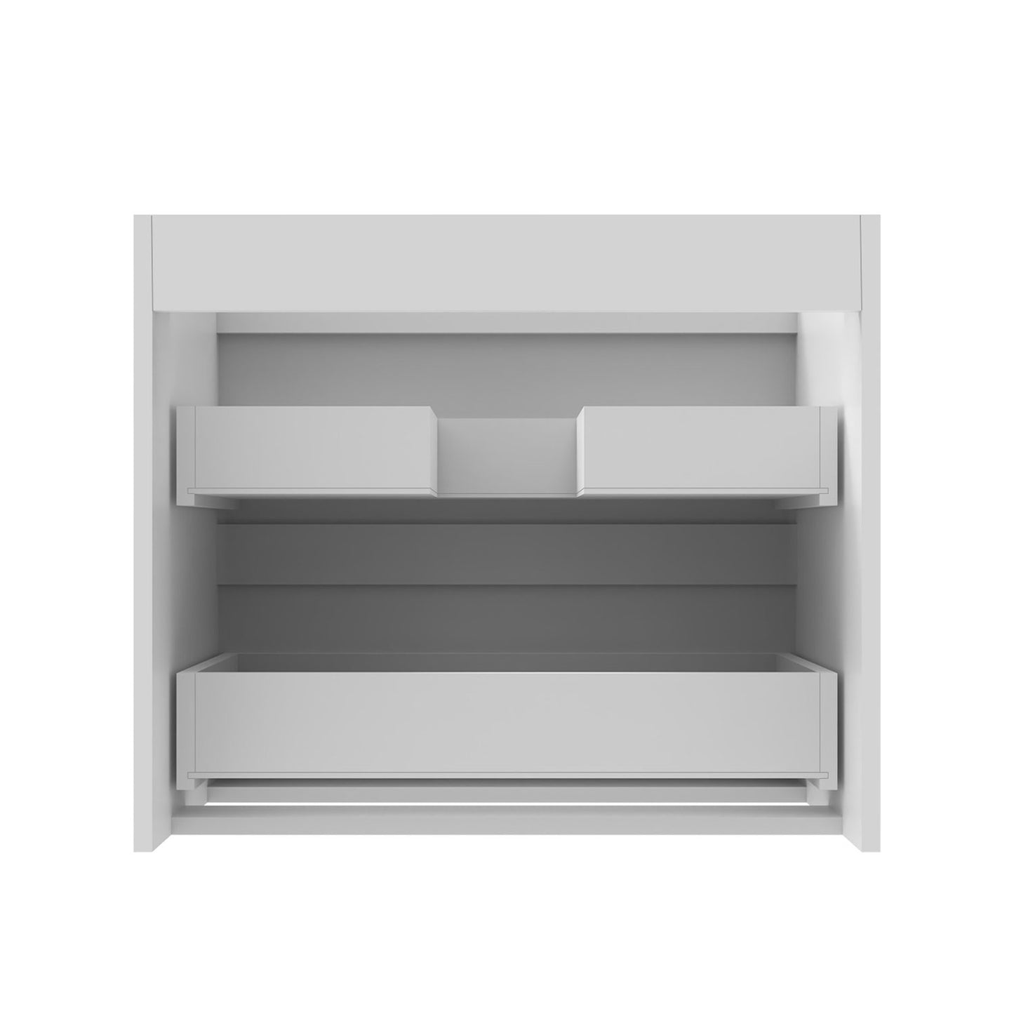 Badezimmermöbel 60cm Schwarz Mineralguss Waschtisch mit Unterschrank Badmöbel set Badezimmerschränke mit 2 Soft-Close Schubladen Weiß Matt