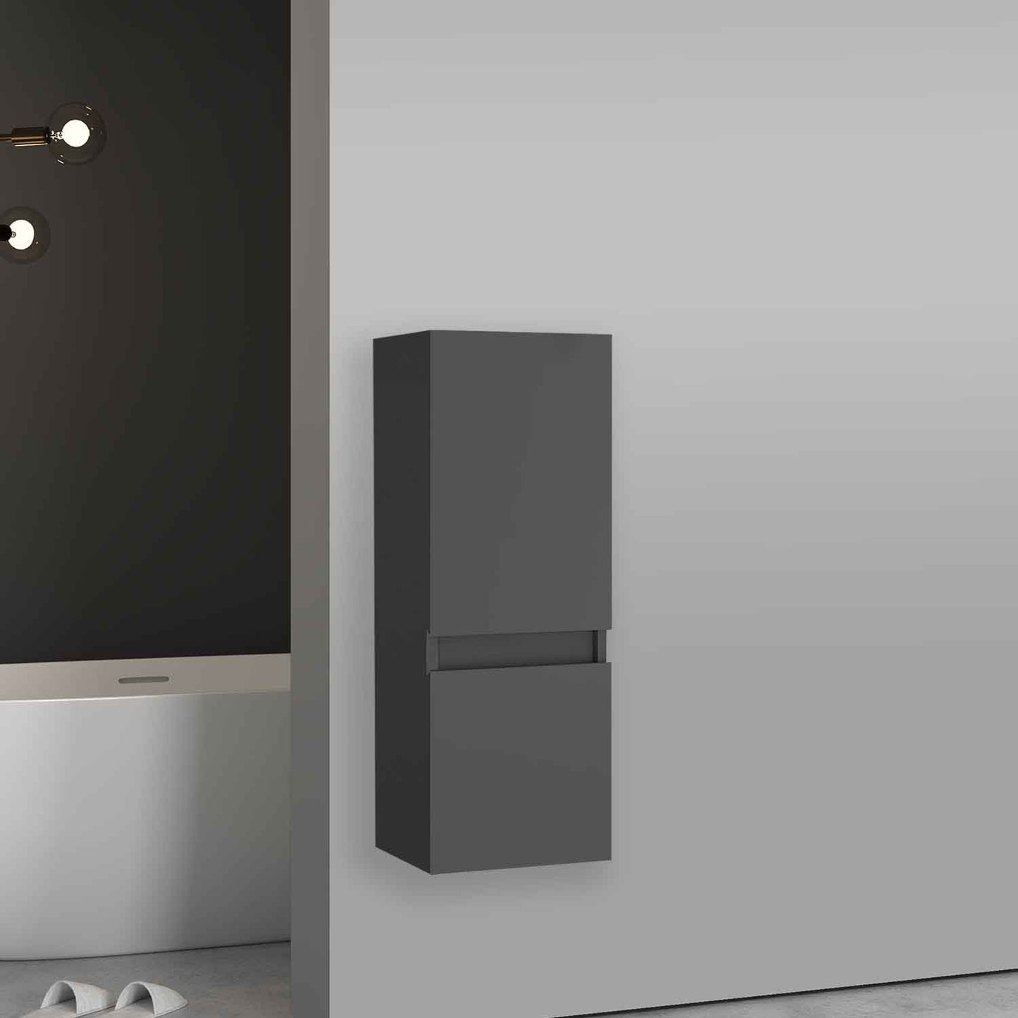 Midischrank 83 cm Hängeschrank Badschrank Badezimmer Schrank Weiß Matt