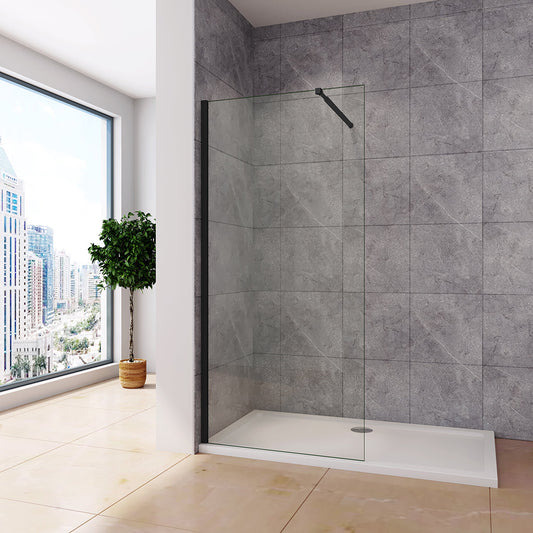 300 H.2000 mm 10mm Walk in Duschwänd mit Stabilisationsstange 730-1200mm